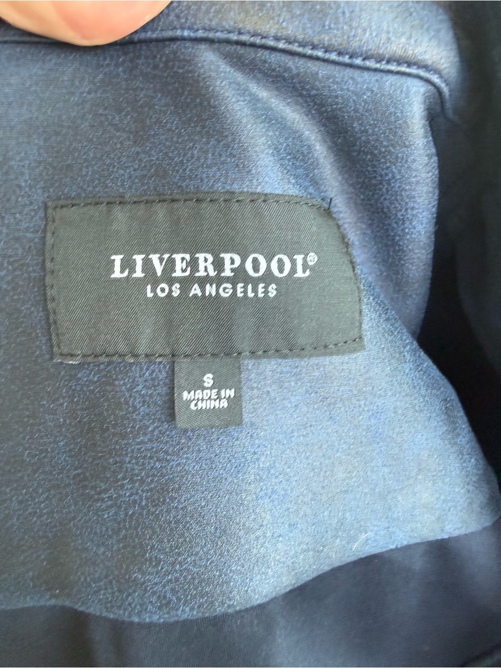 Liverpool Los Angeles Dark Navy Jacket with Black Label